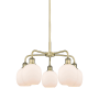 Innovations Lighting Belfast 5 Light 24" Wide Chandelier Antique Brass / Matte White