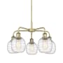 Innovations Lighting Belfast 5 Light 24" Wide Chandelier Antique Brass / Deco Swirl