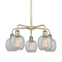 Innovations Lighting Belfast 5 Light 24" Wide Chandelier Antique Brass / Clear Crackle
