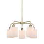 Innovations Lighting Cobbleskill 5 Light 23" Wide Chandelier Antique Brass / Matte White