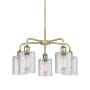 Innovations Lighting Cobbleskill 5 Light 23" Wide Chandelier Antique Brass / Clear