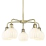 Innovations Lighting White Venetian 5 Light 24" Wide Chandelier Antique Brass / White Venetian