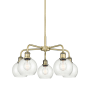 Innovations Lighting Athens 5 Light 24" Wide Chandelier Antique Brass / Seedy