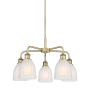 Innovations Lighting Brookfield 5 Light 24" Wide Chandelier Antique Brass / White