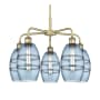 Innovations Lighting Vaz 5 Light 24" Wide Chandelier Antique Brass / Blue