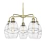 Innovations Lighting Vaz 5 Light 24" Wide Chandelier Antique Brass / Clear
