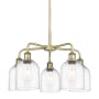 Innovations Lighting Bella 5 Light 24" Wide Chandelier Antique Brass / Clear