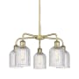 Innovations Lighting Bridal Veil 5 Light 23" Wide Chandelier Antique Brass / Clear