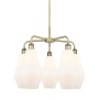 Innovations Lighting Cindyrella 5 Light 25" Wide Chandelier Antique Brass / Cased Matte White