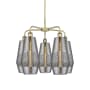 Innovations Lighting Windham 5 Light 25" Wide Chandelier Antique Brass / Smoked