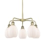 Innovations Lighting Eaton 5 Light 24" Wide Chandelier Antique Brass / Matte White