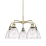 Innovations Lighting Bristol Glass 5 Light 26" Wide Chandelier Antique Brass / Seedy