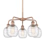 Innovations Lighting Belfast 5 Light 24" Wide Chandelier Antique Copper / Deco Swirl