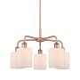 Innovations Lighting Cobbleskill 5 Light 23" Wide Chandelier Antique Copper / Matte White