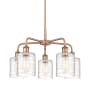 Innovations Lighting Cobbleskill 5 Light 23" Wide Chandelier Antique Copper / Deco Swirl