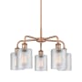 Innovations Lighting Cobbleskill 5 Light 23" Wide Chandelier Antique Copper / Clear
