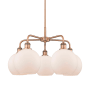 Innovations Lighting Athens 5 Light 26" Wide Chandelier Antique Copper / Matte White