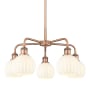 Innovations Lighting White Venetian 5 Light 24" Wide Chandelier Antique Copper / White Venetian