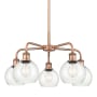 Innovations Lighting Athens 5 Light 24" Wide Chandelier Antique Copper / Clear