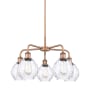 Innovations Lighting Waverly 5 Light 24" Wide Chandelier Antique Copper / Clear