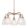 Innovations Lighting Castile 5 Light 24" Wide Chandelier Antique Copper / White