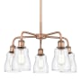 Innovations Lighting Ellery 5 Light 23" Wide Chandelier Antique Copper / Clear