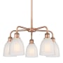 Innovations Lighting Brookfield 5 Light 24" Wide Chandelier Antique Copper / White