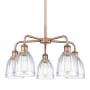 Innovations Lighting Brookfield 5 Light 24" Wide Chandelier Antique Copper / Clear