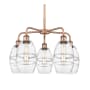 Innovations Lighting Vaz 5 Light 24" Wide Chandelier Antique Copper / Clear