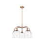 Innovations Lighting Bella 5 Light 24" Wide Chandelier Antique Copper / Clear