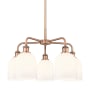 Innovations Lighting Bella 5 Light 24" Wide Chandelier Antique Copper / Gloss White