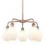 Innovations Lighting Cindyrella 5 Light 24" Wide Chandelier Antique Copper / Cased Matte White