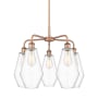 Innovations Lighting Cindyrella 5 Light 25" Wide Chandelier Antique Copper / Clear
