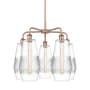 Innovations Lighting Windham 5 Light 25" Wide Chandelier Antique Copper / Clear