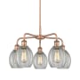 Innovations Lighting Eaton 5 Light 24" Wide Chandelier Antique Copper / Clear