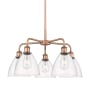 Innovations Lighting Bristol Glass 5 Light 26" Wide Chandelier Antique Copper / Clear