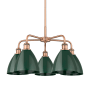 Innovations Lighting Ballston Dome 5 Light 26" Wide Chandelier Antique Copper / Green