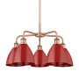 Innovations Lighting Ballston Dome 5 Light 26" Wide Chandelier Antique Copper / Red