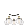 Innovations Lighting Belfast 5 Light 24" Wide Chandelier Black Antique Brass / Deco Swirl