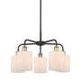 Innovations Lighting Cobbleskill 5 Light 23" Wide Chandelier Black Antique Brass / Matte White