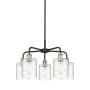 Innovations Lighting Cobbleskill 5 Light 23" Wide Chandelier Black Antique Brass / Deco Swirl