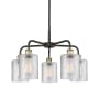 Innovations Lighting Cobbleskill 5 Light 23" Wide Chandelier Black Antique Brass / Clear