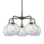 Innovations Lighting Athens 5 Light 26" Wide Chandelier Black Antique Brass / Clear