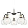 Innovations Lighting Athens 5 Light 24" Wide Chandelier Black Antique Brass / Seedy