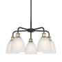 Innovations Lighting Castile 5 Light 24" Wide Chandelier Black Antique Brass / White