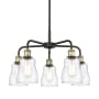Innovations Lighting Ellery 5 Light 23" Wide Chandelier Black Antique Brass / Clear