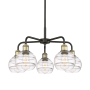 Innovations Lighting Rochester 5 Light 24" Wide Chandelier Black Antique Brass / Clear