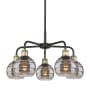 Innovations Lighting Rochester 5 Light 24" Wide Chandelier Black Antique Brass / Light Smoke