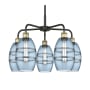 Innovations Lighting Vaz 5 Light 24" Wide Chandelier Black Antique Brass / Blue