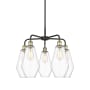 Innovations Lighting Cindyrella 5 Light 25" Wide Chandelier Black Antique Brass / Clear